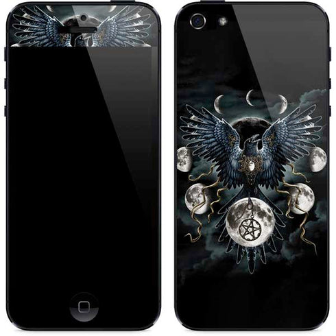 Crow and Moon Phases by Sarah Richter iPhone 5/5s/5SE Skin