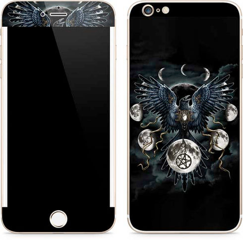 Crow and Moon Phases by Sarah Richter iPhone 6/6s Plus Skin