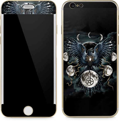 Crow and Moon Phases by Sarah Richter iPhone 6/6s Skin