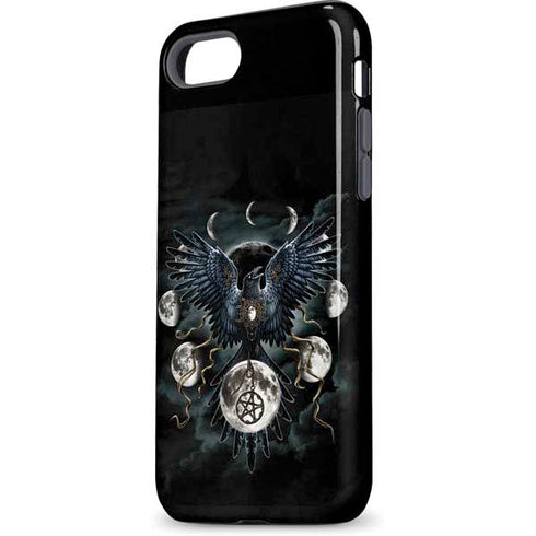 Crow and Moon Phases by Sarah Richter iPhone 8 Pro Case