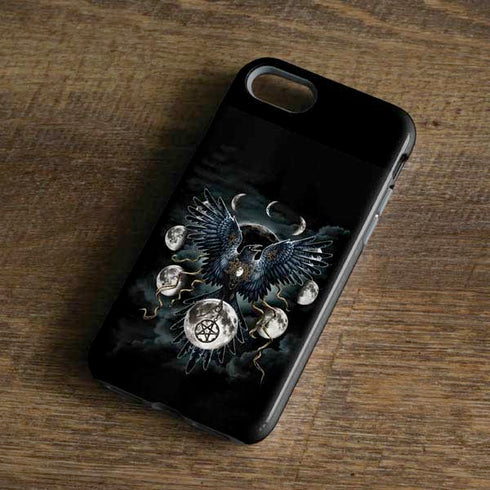 Crow and Moon Phases by Sarah Richter iPhone 8 Pro Case