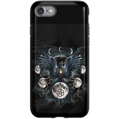 Crow and Moon Phases by Sarah Richter iPhone SE (2nd & 3rd Gen) Pro Case