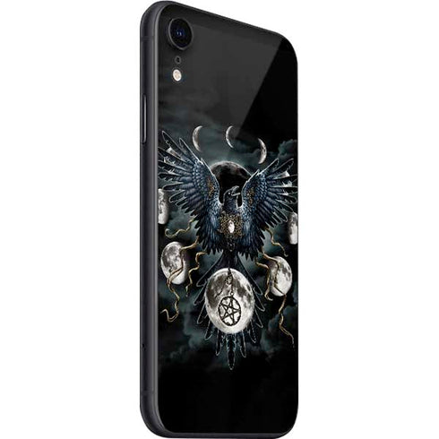 Crow and Moon Phases by Sarah Richter iPhone SE (2nd & 3rd Gen) Skin