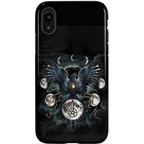 Crow and Moon Phases by Sarah Richter iPhone XR Pro Case