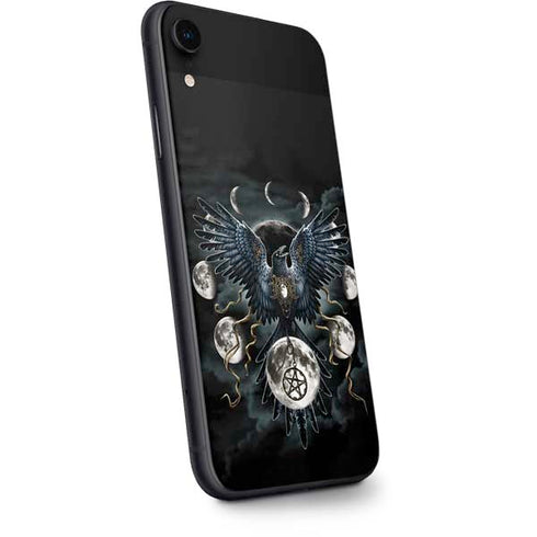 Crow and Moon Phases by Sarah Richter iPhone XR Skin