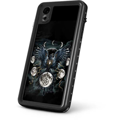 Crow and Moon Phases by Sarah Richter iPhone XR Waterproof Case