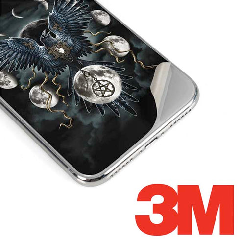 Crow and Moon Phases by Sarah Richter iPhone XS Max Skin