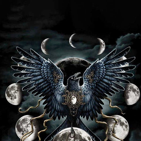 Crow and Moon Phases by Sarah Richter iPhone XS Max Skin