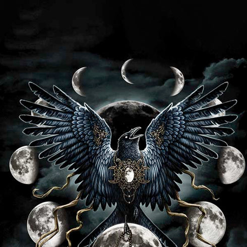 Crow and Moon Phases by Sarah Richter iPhone XS Pro Case
