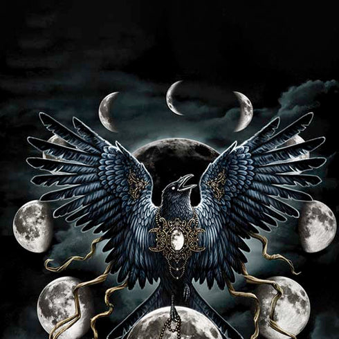 Crow and Moon Phases by Sarah Richter iPhone XS Skin