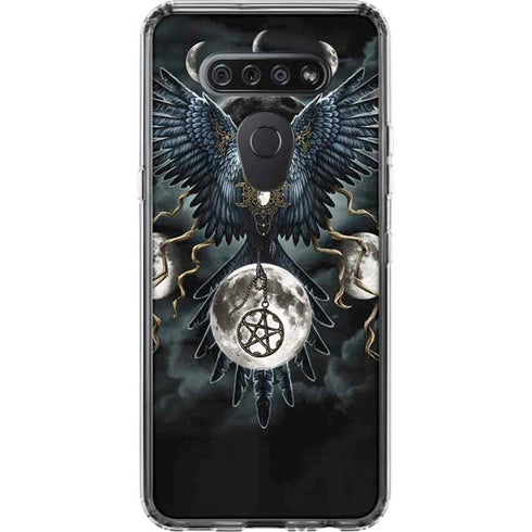 Crow and Moon Phases by Sarah Richter LG K51/Q51 Clear Case