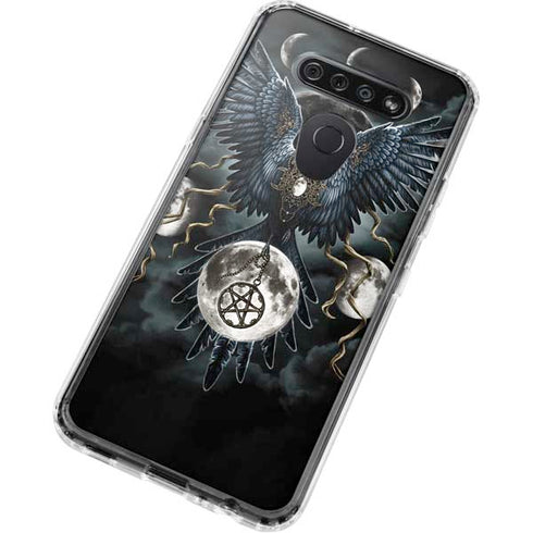 Crow and Moon Phases by Sarah Richter LG K51/Q51 Clear Case