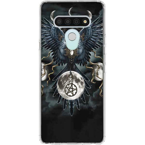 Crow and Moon Phases by Sarah Richter LG Stylo 6 Clear Case