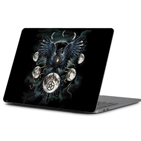 Crow and Moon Phases by Sarah Richter Apple MacBook Pro 13-inch Skin