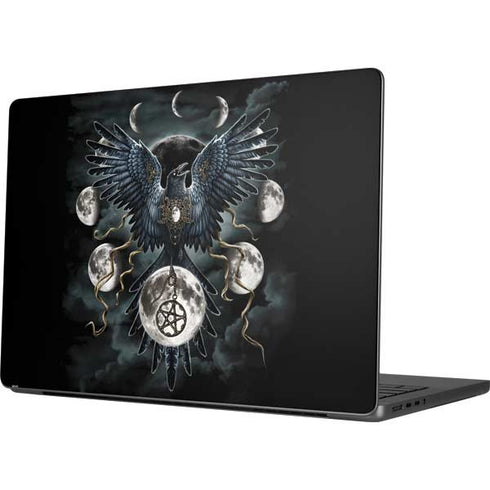 Crow and Moon Phases by Sarah Richter MacBook Pro 14in (2021-24) Skin