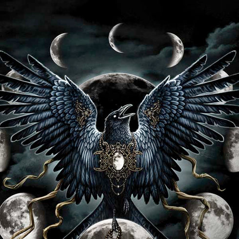 Crow and Moon Phases by Sarah Richter Moto G6 Skin