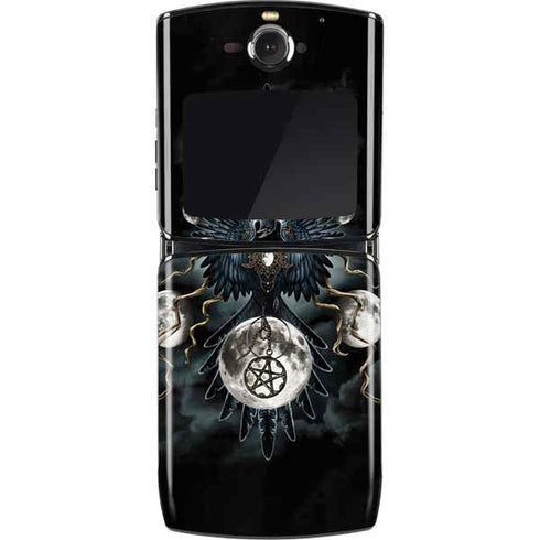 Crow and Moon Phases by Sarah Richter Motorola RAZR Skin