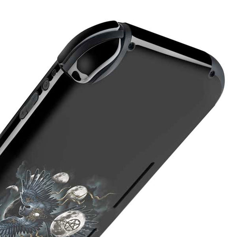 Crow and Moon Phases by Sarah Richter Nintendo Switch Lite Skin