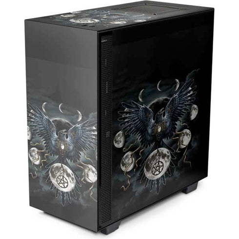 Crow and Moon Phases by Sarah Richter NZXT H510 Compact ATX Mid-Tower Case Skin