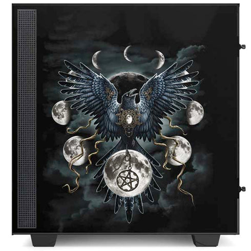 Crow and Moon Phases by Sarah Richter NZXT H510 Compact ATX Mid-Tower Case Skin