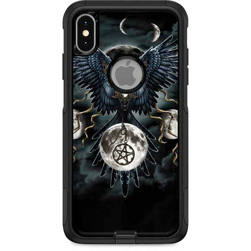 Crow and Moon Phases by Sarah Richter Otterbox Commuter iPhone Skin