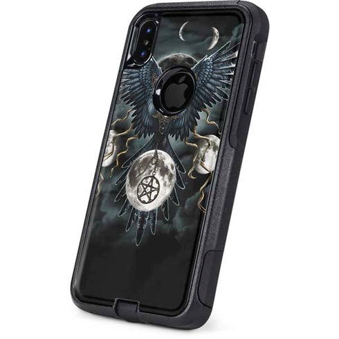 Crow and Moon Phases by Sarah Richter Otterbox Commuter iPhone Skin