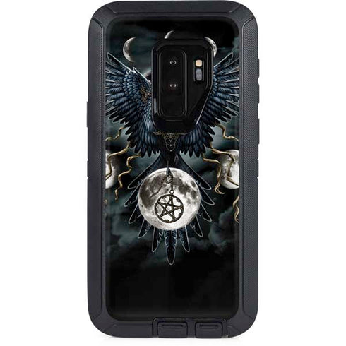 Crow and Moon Phases by Sarah Richter Otterbox Defender Galaxy Skin