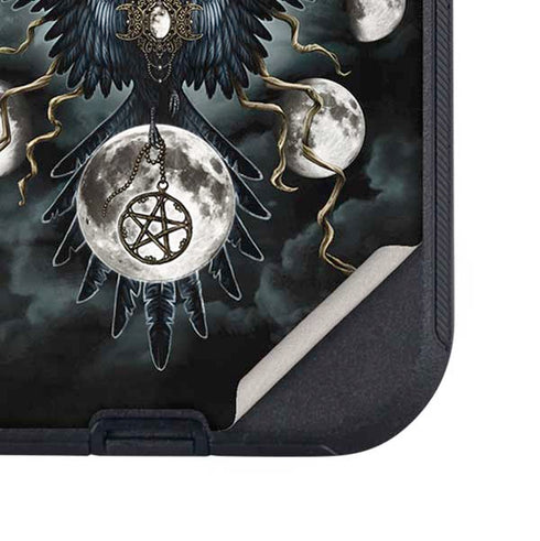 Crow and Moon Phases by Sarah Richter Otterbox Defender iPhone Skin