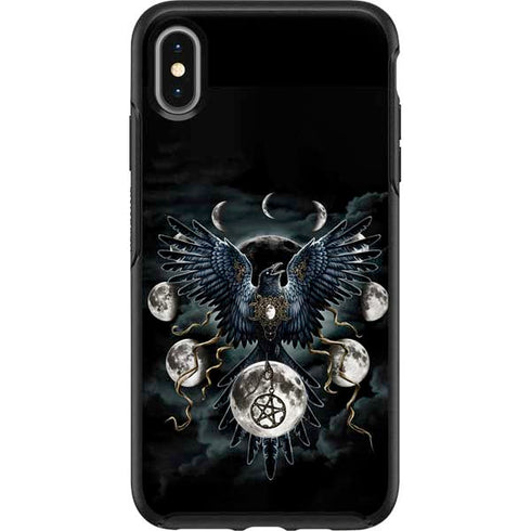 Crow and Moon Phases by Sarah Richter Otterbox Symmetry iPhone Skin
