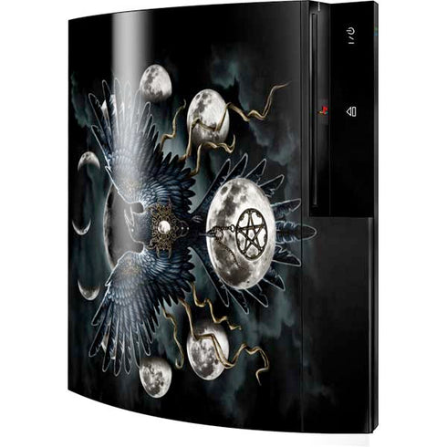 Crow and Moon Phases by Sarah Richter Playstation 3 & PS3 Skin
