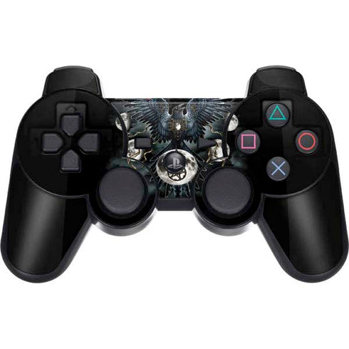 Crow and Moon Phases by Sarah Richter PS3 Dual Shock wireless controller Skin