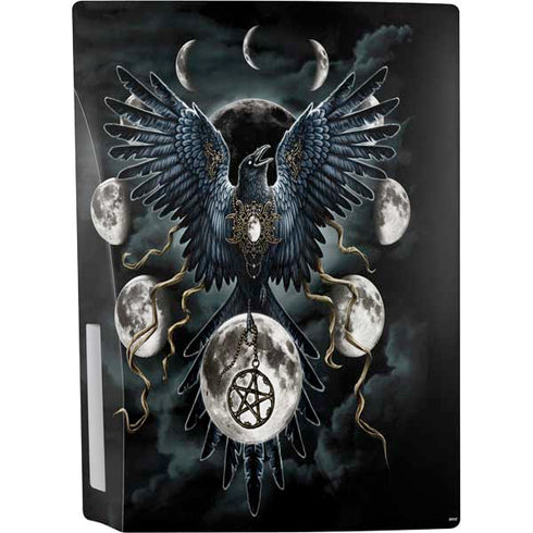 Crow and Moon Phases by Sarah Richter PS5 Console Skin