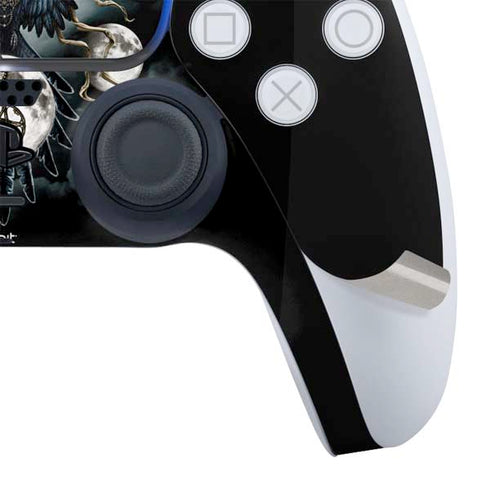 Crow and Moon Phases by Sarah Richter PS5 Controller Skin