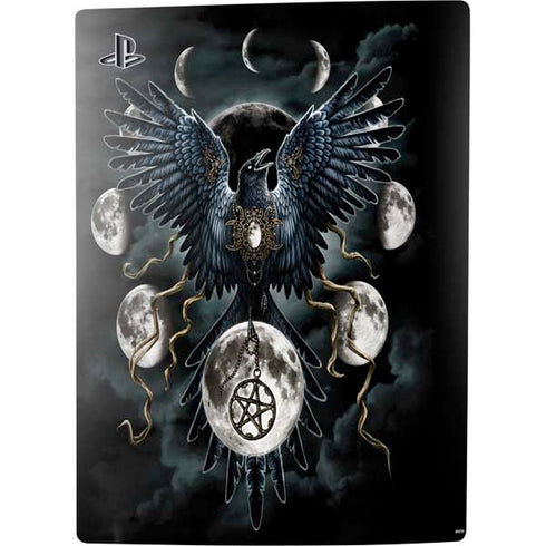 Crow and Moon Phases by Sarah Richter PS5 Digital Edition Console Skin