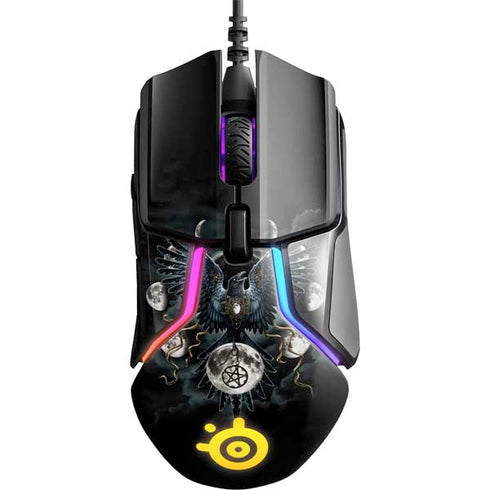 Crow and Moon Phases by Sarah Richter SteelSeries Rival 600 Gaming Mouse Skin