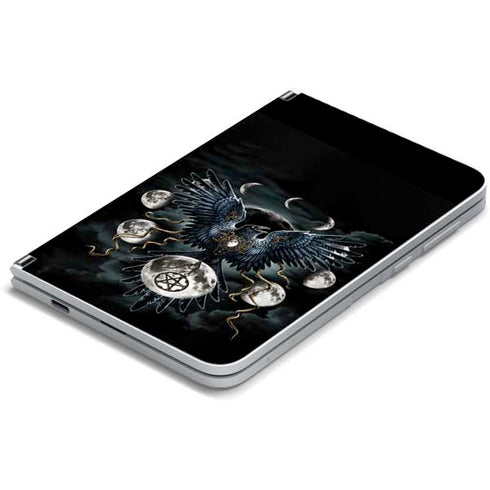 Crow and Moon Phases by Sarah Richter Surface Duo Skin