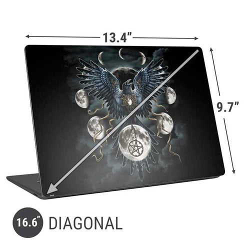 Crow and Moon Phases by Sarah Richter Universal Laptop 16.6in (13.4 x 9.7in) Skin