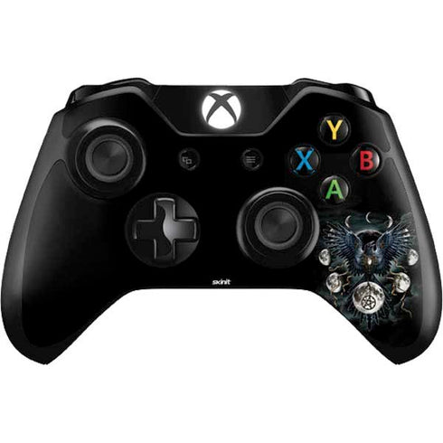 Crow and Moon Phases by Sarah Richter Xbox One Controller Skin