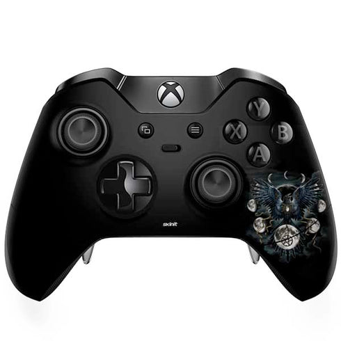 Crow and Moon Phases by Sarah Richter Xbox One Elite Controller Skin