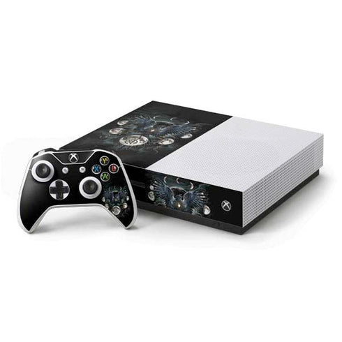Crow and Moon Phases by Sarah Richter Xbox One Skins