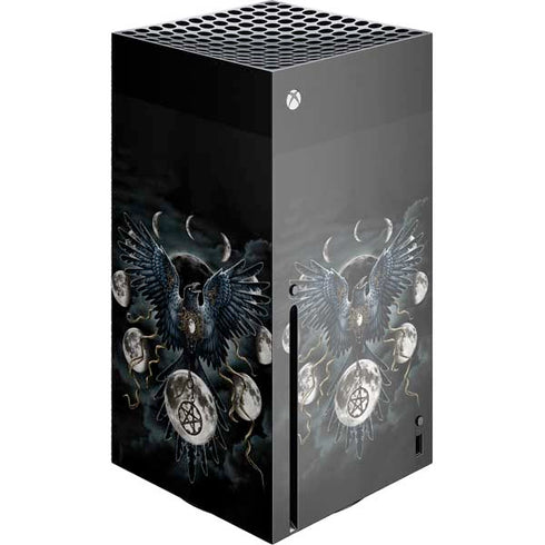 Crow and Moon Phases by Sarah Richter Xbox Series X Console Skin