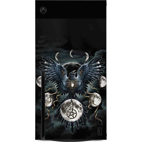 Crow and Moon Phases by Sarah Richter Xbox Series X Console Skin