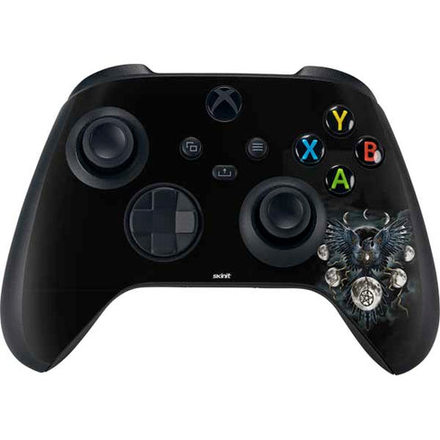 Crow and Moon Phases by Sarah Richter Xbox Series X Controller Skin