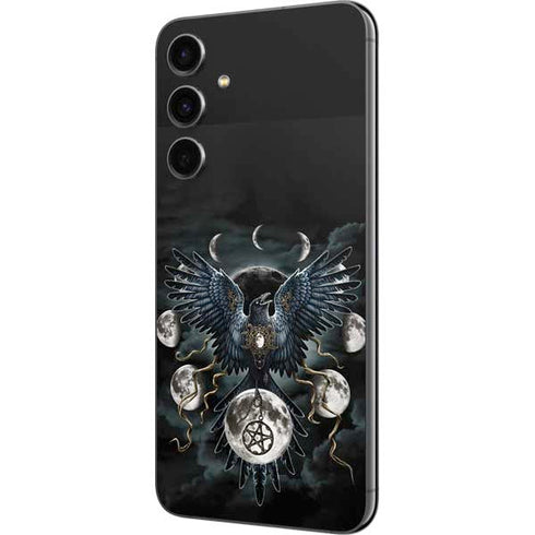 Crow and Moon Phases by Sarah Richter Galaxy S23 FE Skin