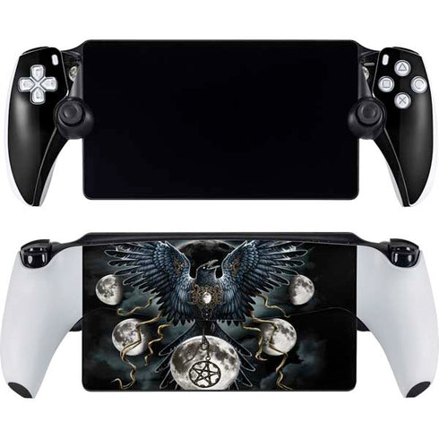 Crow and Moon Phases by Sarah Richter PlayStation Portal Remote Player Skin