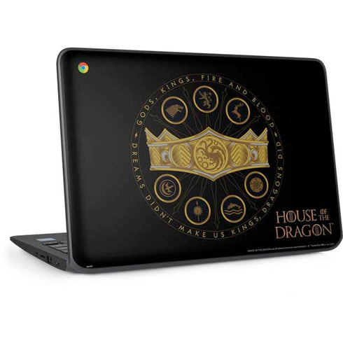 HBO House of the Dragon Crown and Sigils HP Chromebook Skin