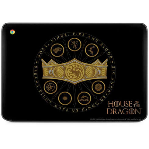 HBO House of the Dragon Crown and Sigils HP Chromebook Skin