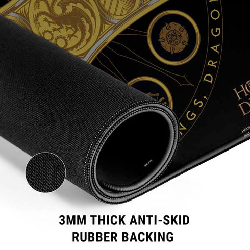 HBO House of the Dragon Crown and Sigils Gaming Mouse Pad