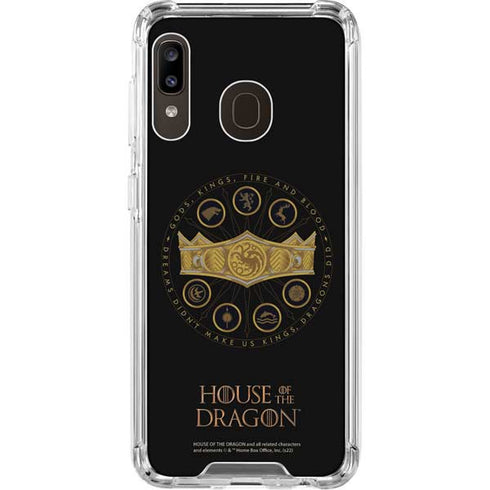 HBO House of the Dragon Crown and Sigils Galaxy A30 Clear Case