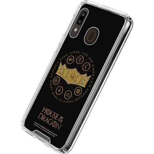 HBO House of the Dragon Crown and Sigils Galaxy A30 Clear Case